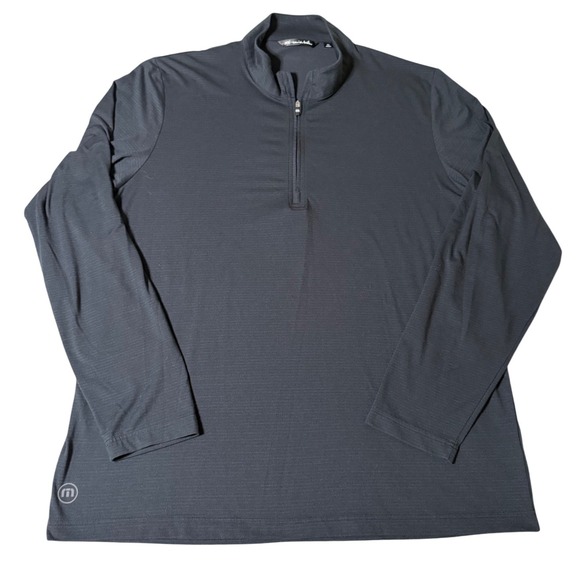 TravisMathew Other - TravisMathew Mens XXL 1/4 Zip Pullover Charcoal Gray Slub Golf Shirt 1MY349